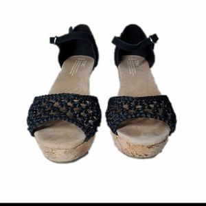 Toms Cork Wedges Size 9.5